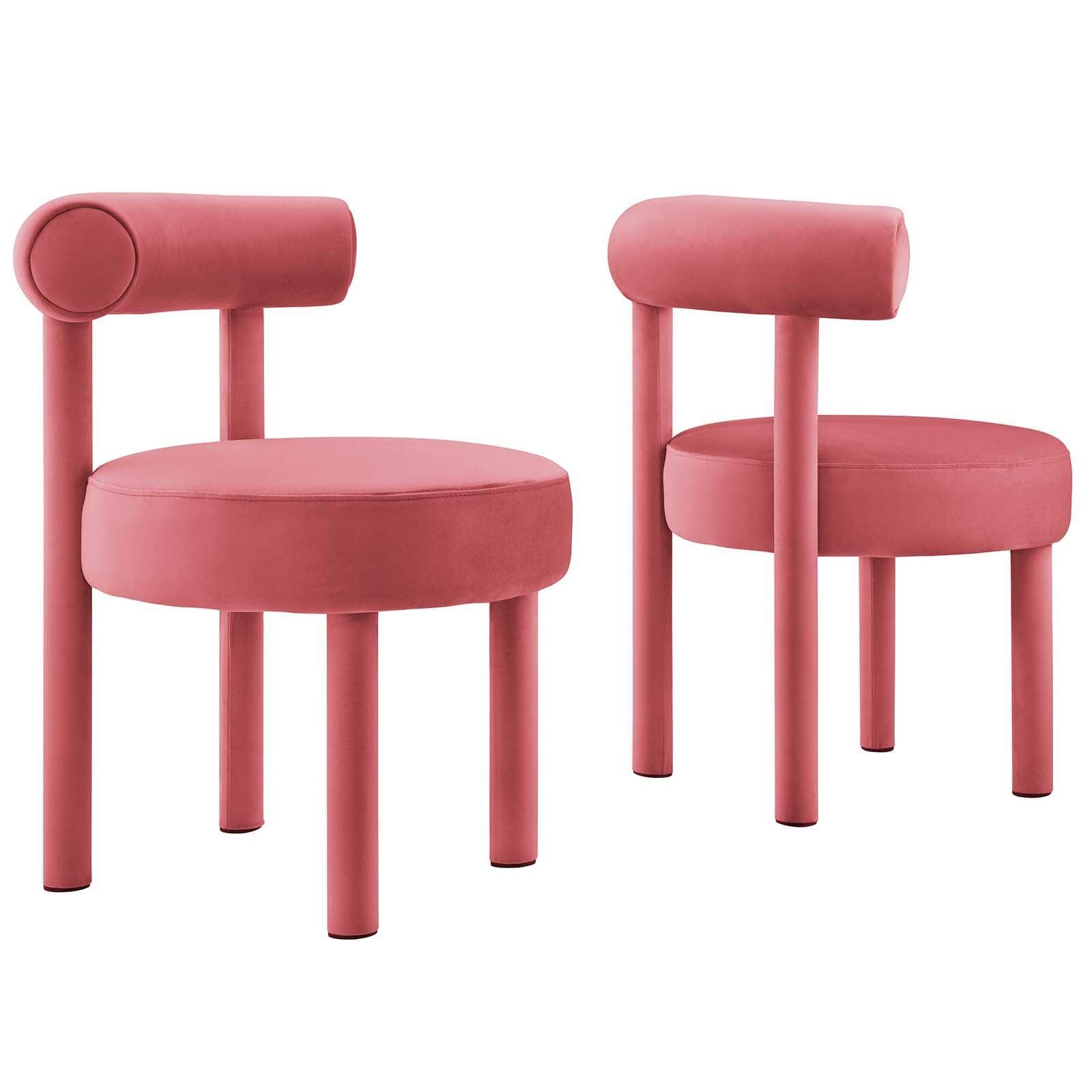 Modway Toulouse Performance Velvet Dining Chair - Set of 2 FredCo