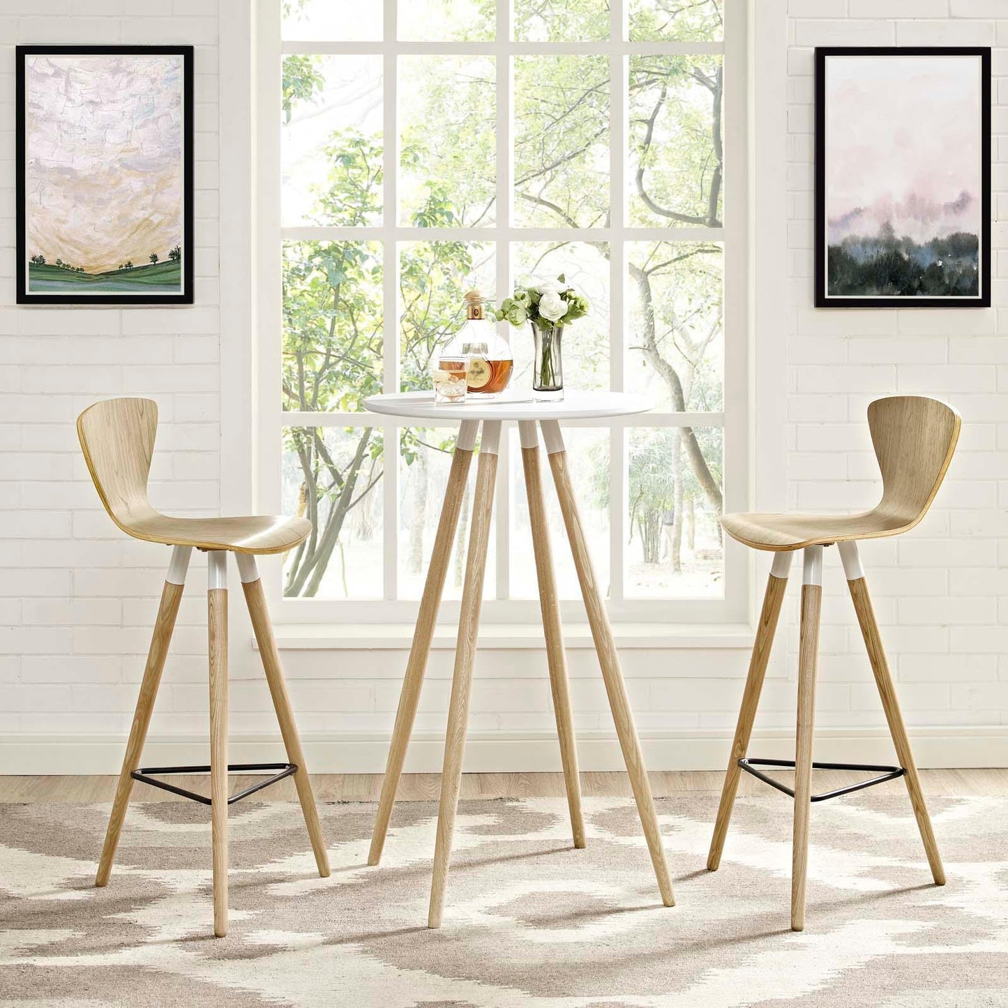 Modway Track Round Bar Table FredCo