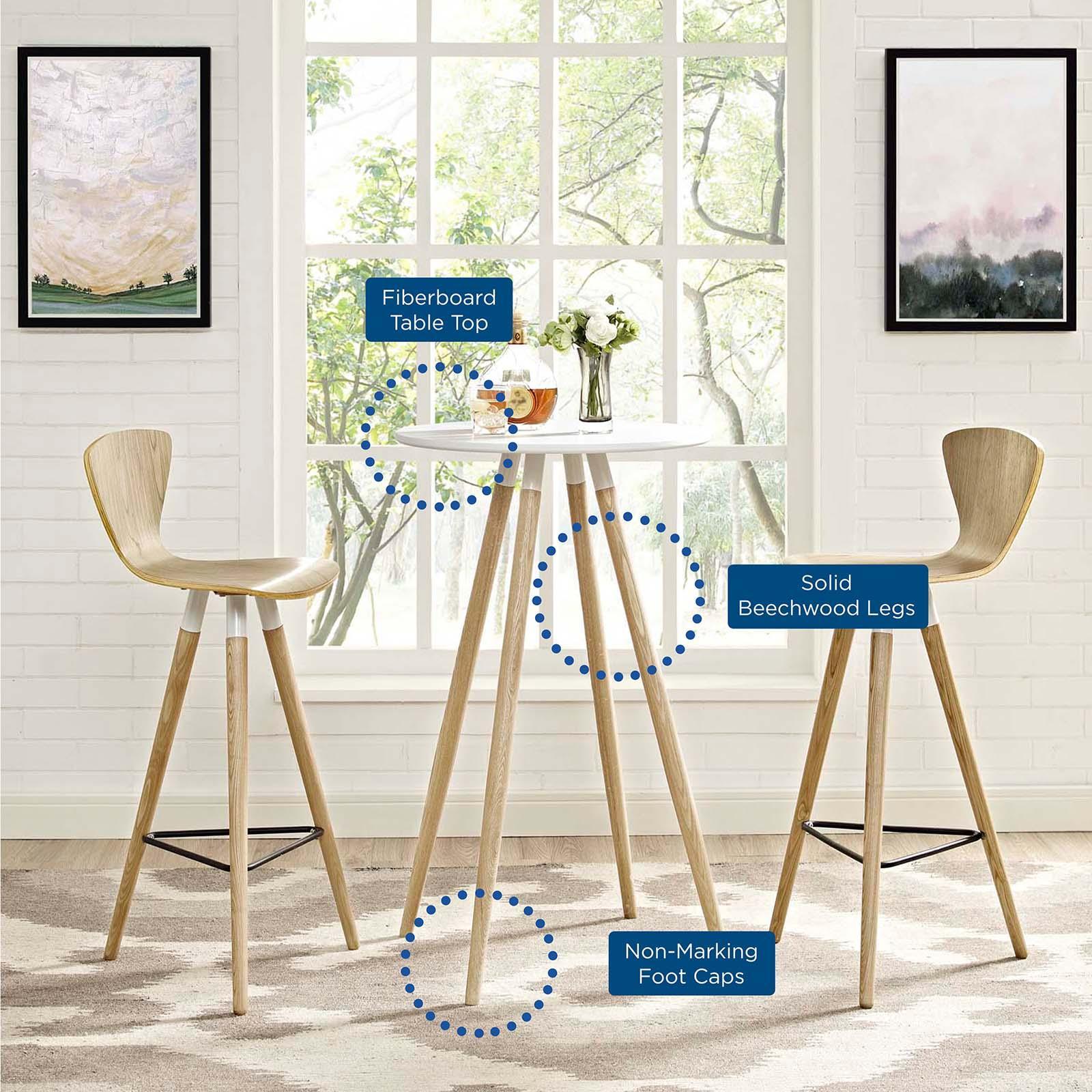 Modway Track Round Bar Table FredCo