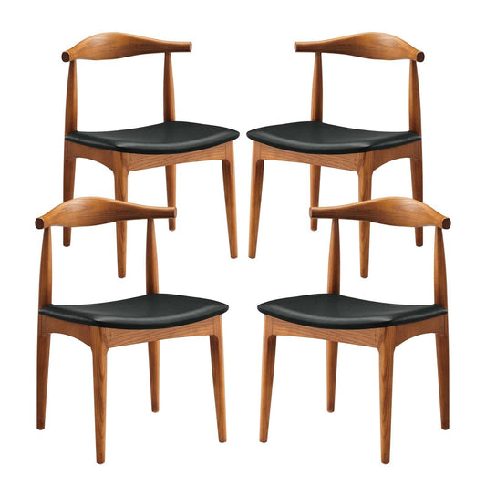 Modway Tracy Dining Chairs Wood Set of 4 FredCo