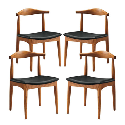 Modway Tracy Dining Chairs Wood Set of 4 FredCo