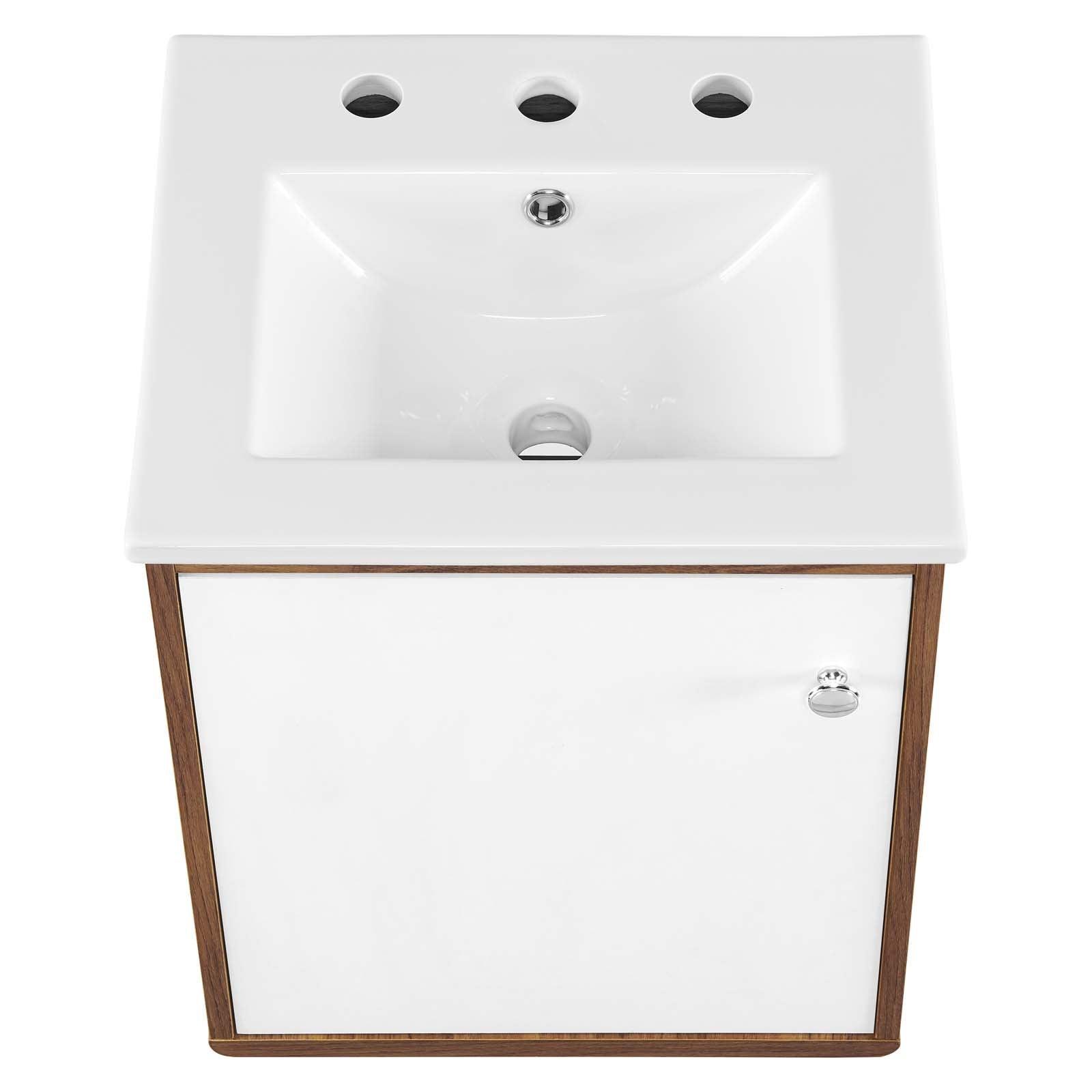 Modway Transmit 18" Wall-Mount Bathroom Vanity FredCo