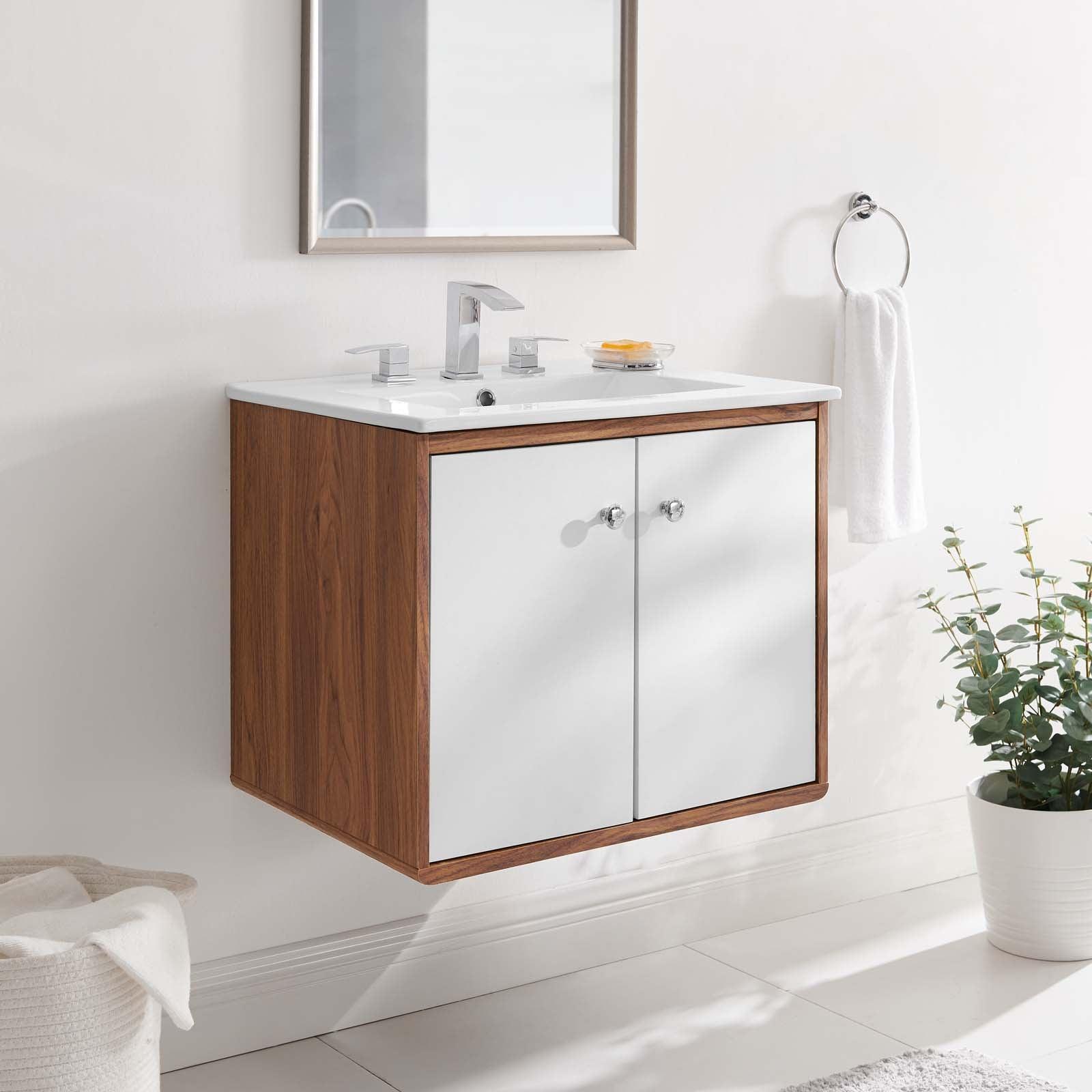 Modway Transmit 24" Wall-Mount Bathroom Vanity FredCo