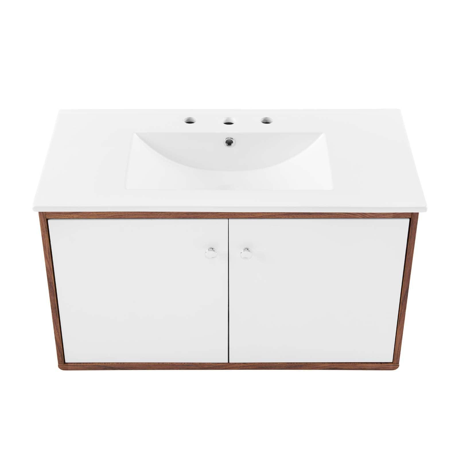 Modway Transmit 36" Wall-Mount Bathroom Vanity FredCo