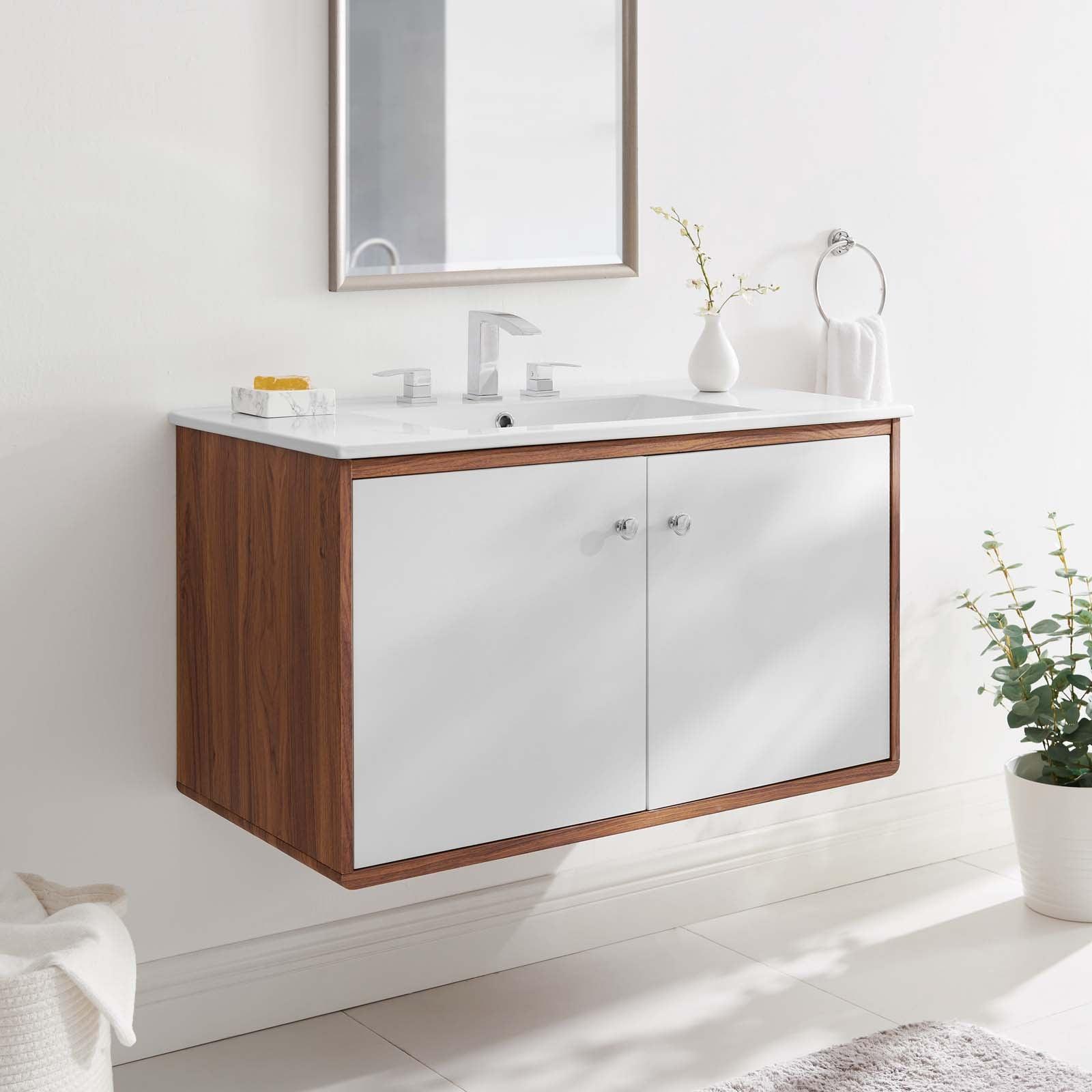 Modway Transmit 36" Wall-Mount Bathroom Vanity FredCo