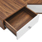 Modway Transmit 47" Wall Mount Corner Walnut Office Desk FredCo