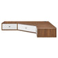 Modway Transmit 47" Wall Mount Corner Walnut Office Desk FredCo