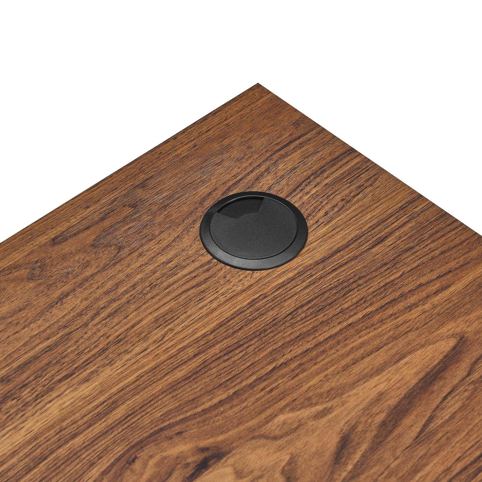 Modway Transmit 47" Wall Mount Corner Walnut Office Desk FredCo