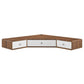 Modway Transmit 47" Wall Mount Corner Walnut Office Desk FredCo