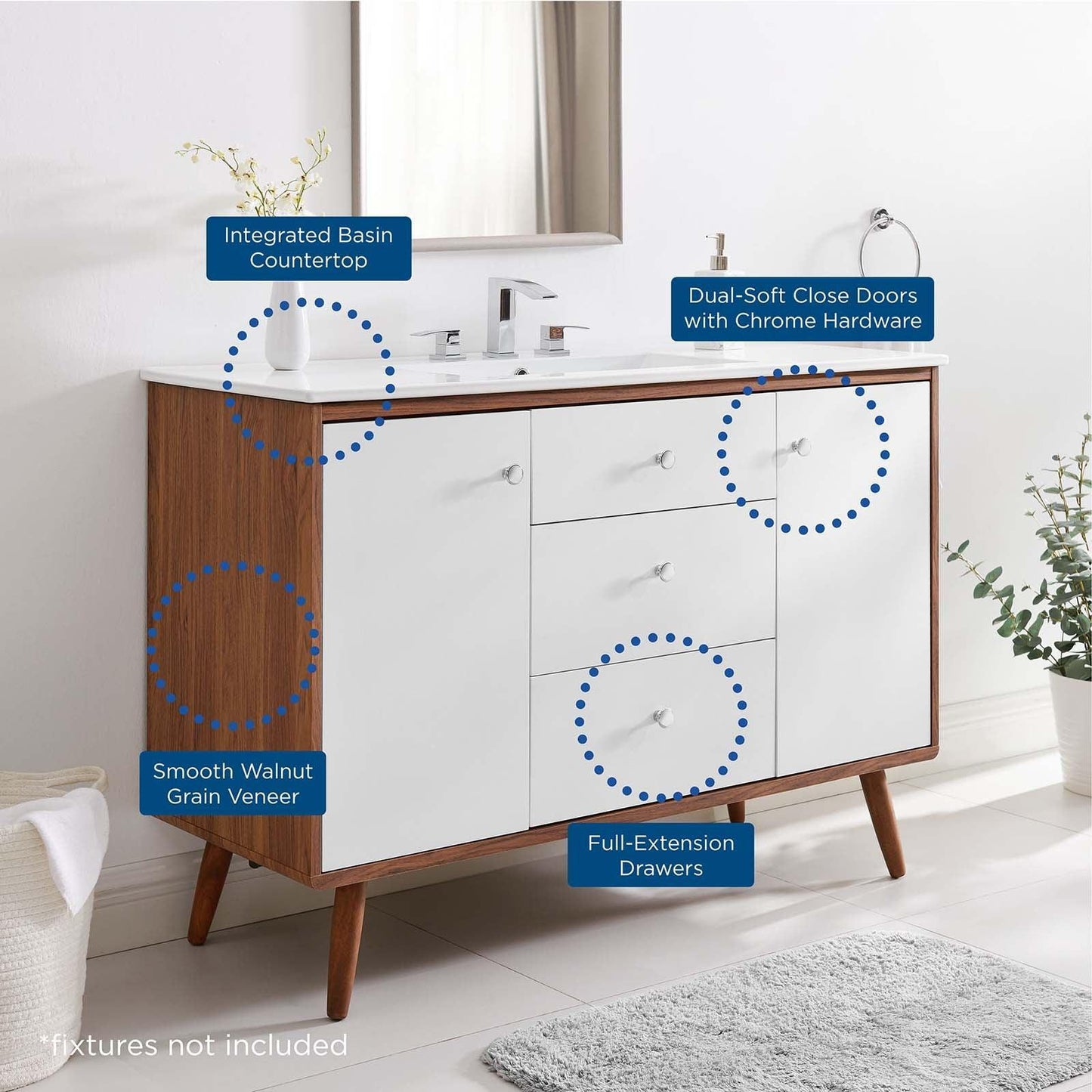 Modway Transmit 48" Single Sink Bathroom Vanity FredCo