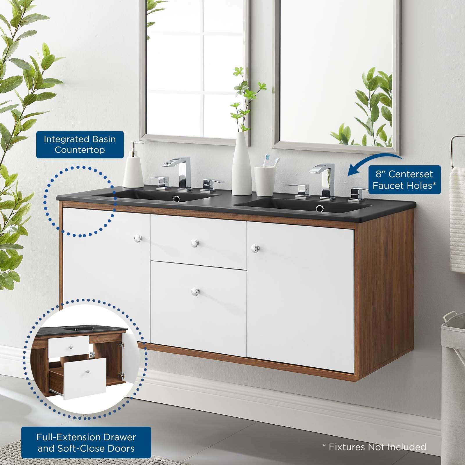 Modway Transmit 48" Wall-Mount Bathroom Vanity FredCo
