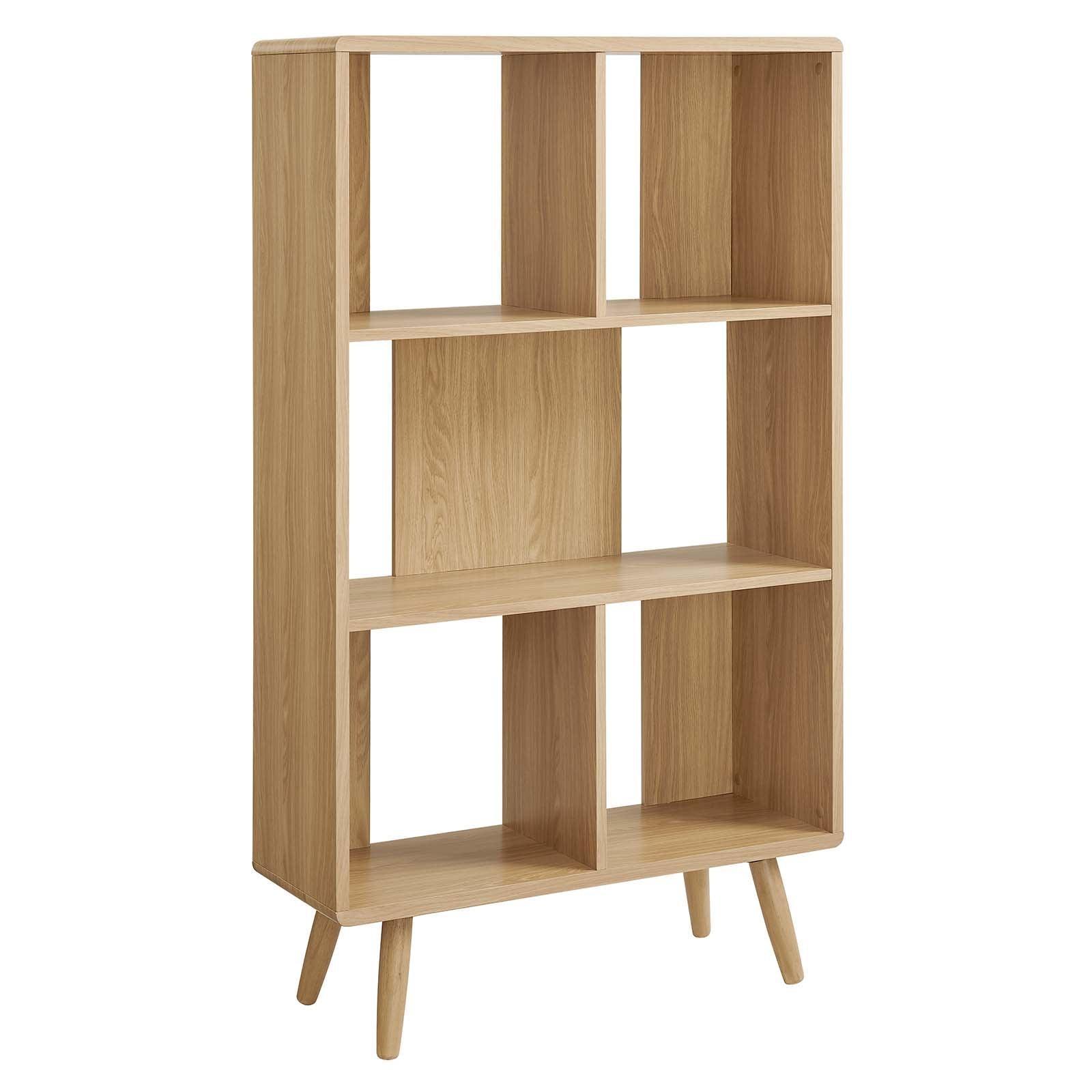 Modway Transmit 5 Shelf Wood Grain Bookcase, EEI-5743 FredCo