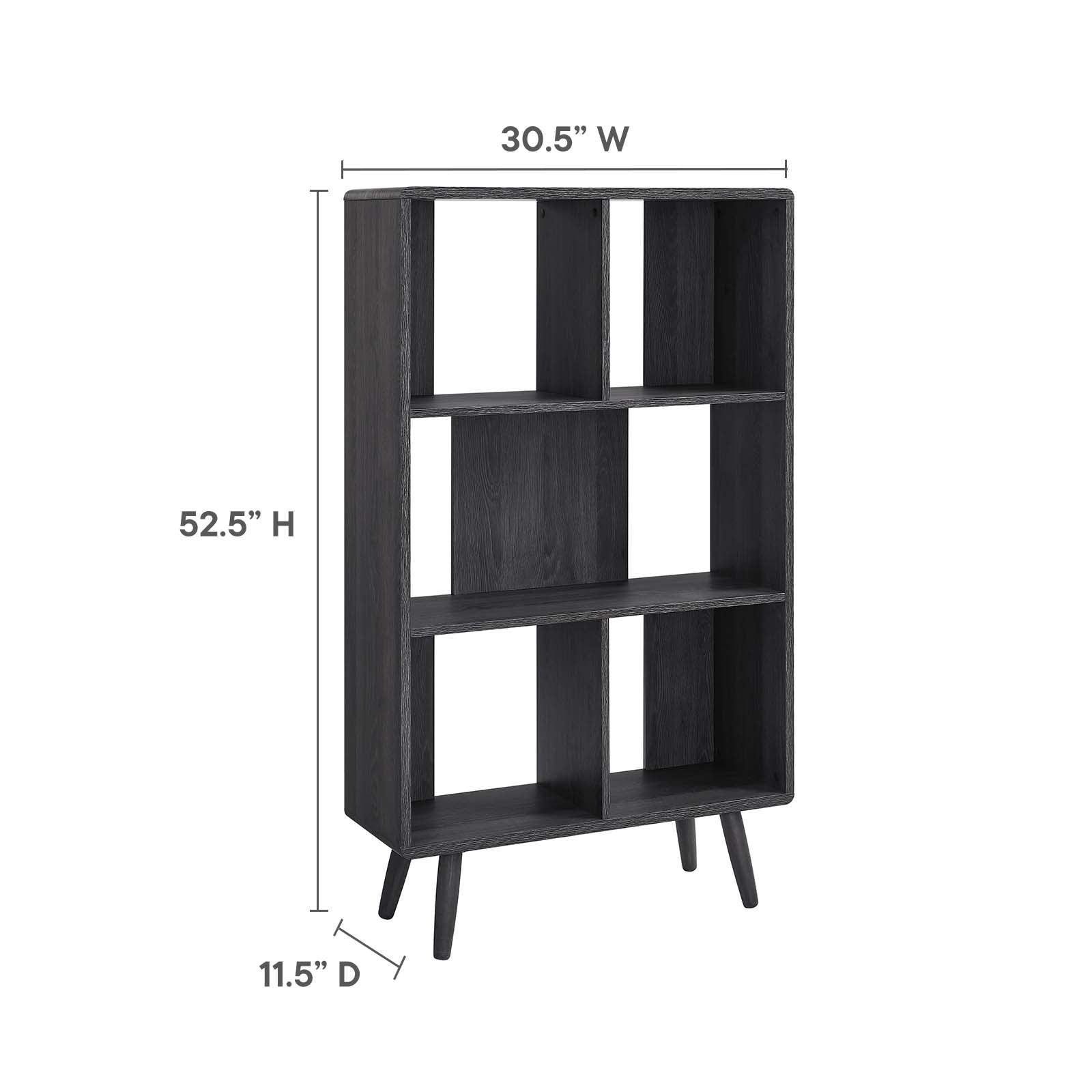Modway Transmit 5 Shelf Wood Grain Bookcase, EEI-5743 FredCo