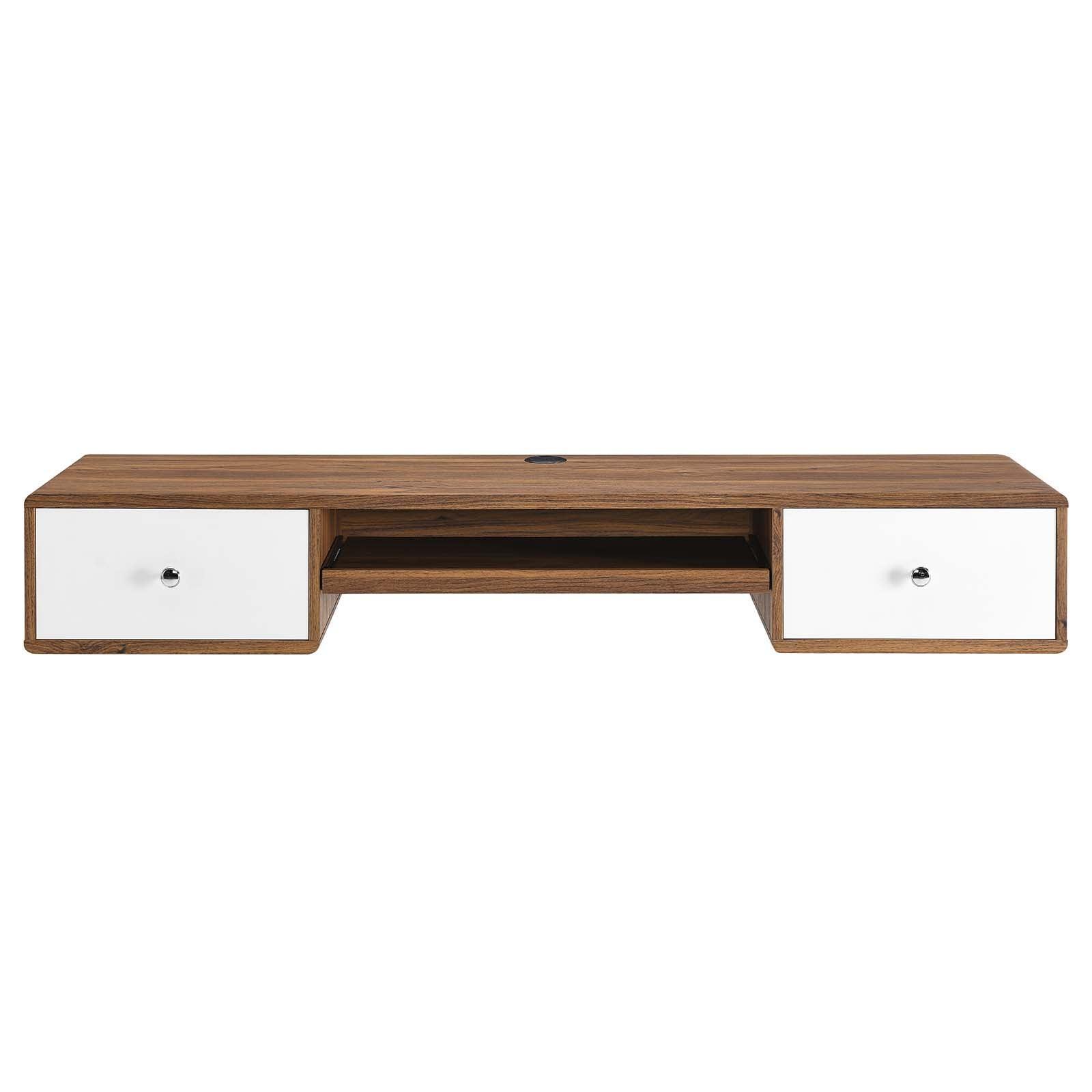 Modway Transmit 60" Wall Mount Wood Office Desk FredCo