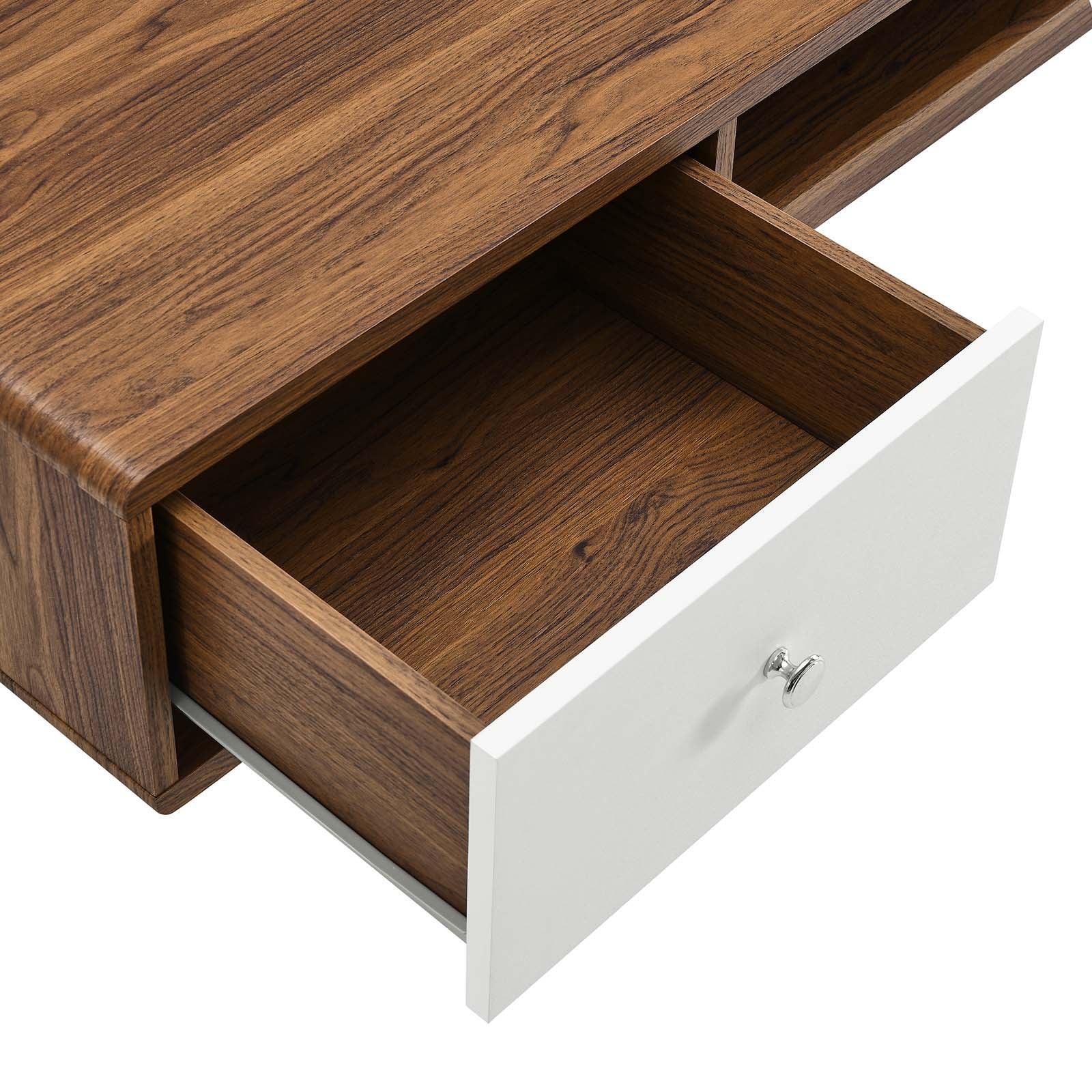 Modway Transmit 60" Wall Mount Wood Office Desk FredCo
