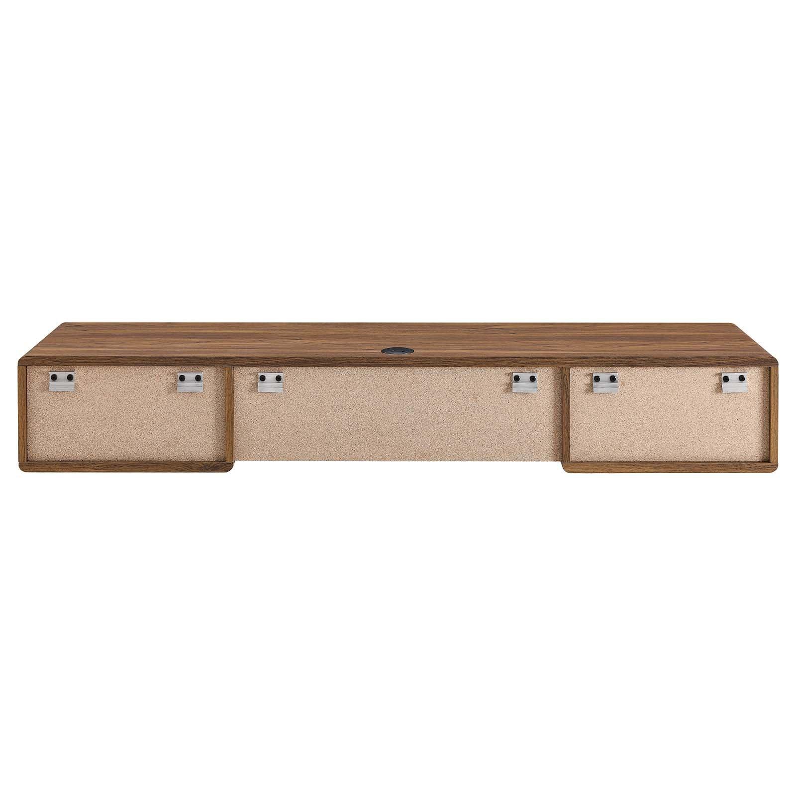 Modway Transmit 60" Wall Mount Wood Office Desk FredCo