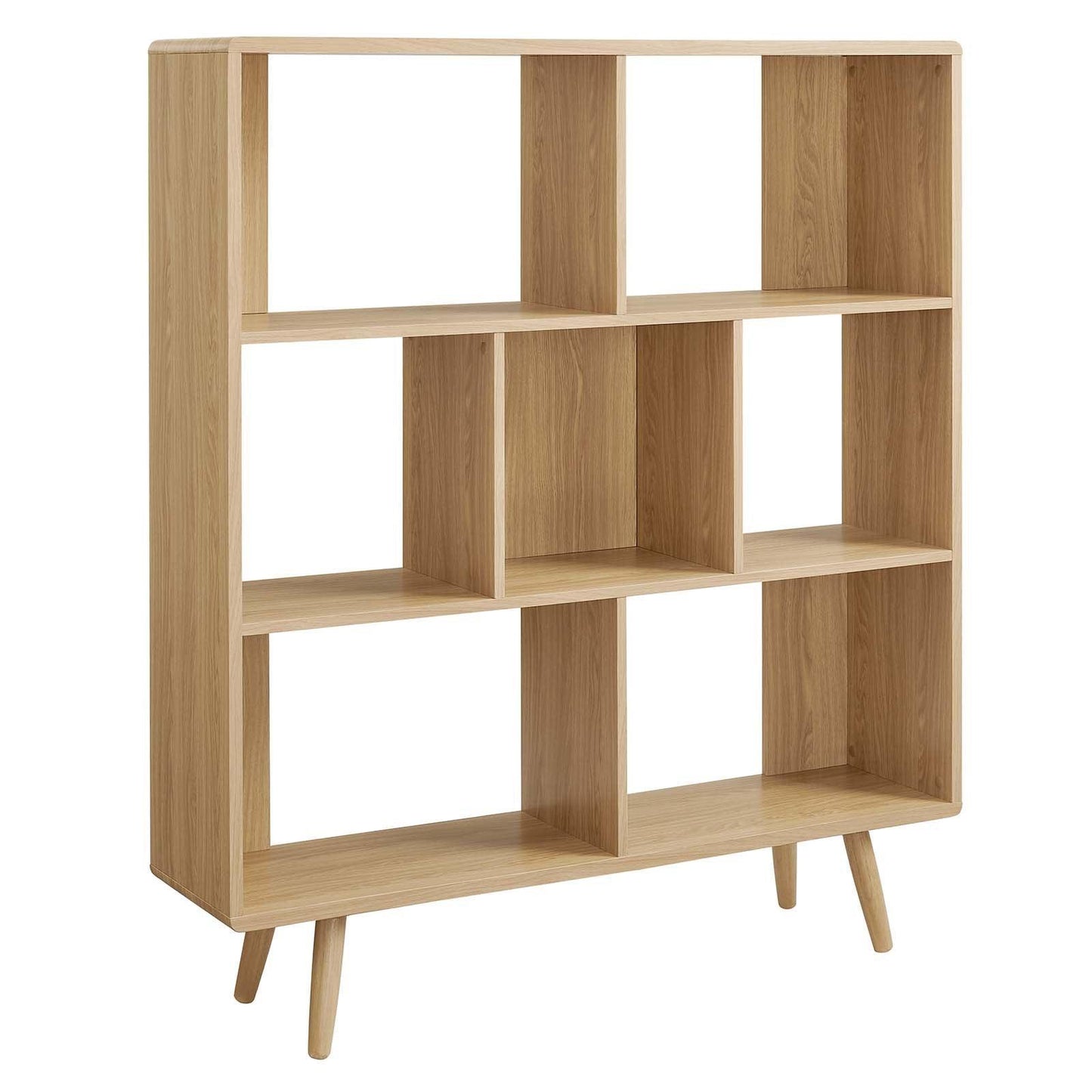 Modway Transmit 7 Shelf Wood Grain Bookcase, EEI-2529 FredCo