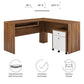 Modway Transmit Wood Desk and File Cabinet Set FredCo