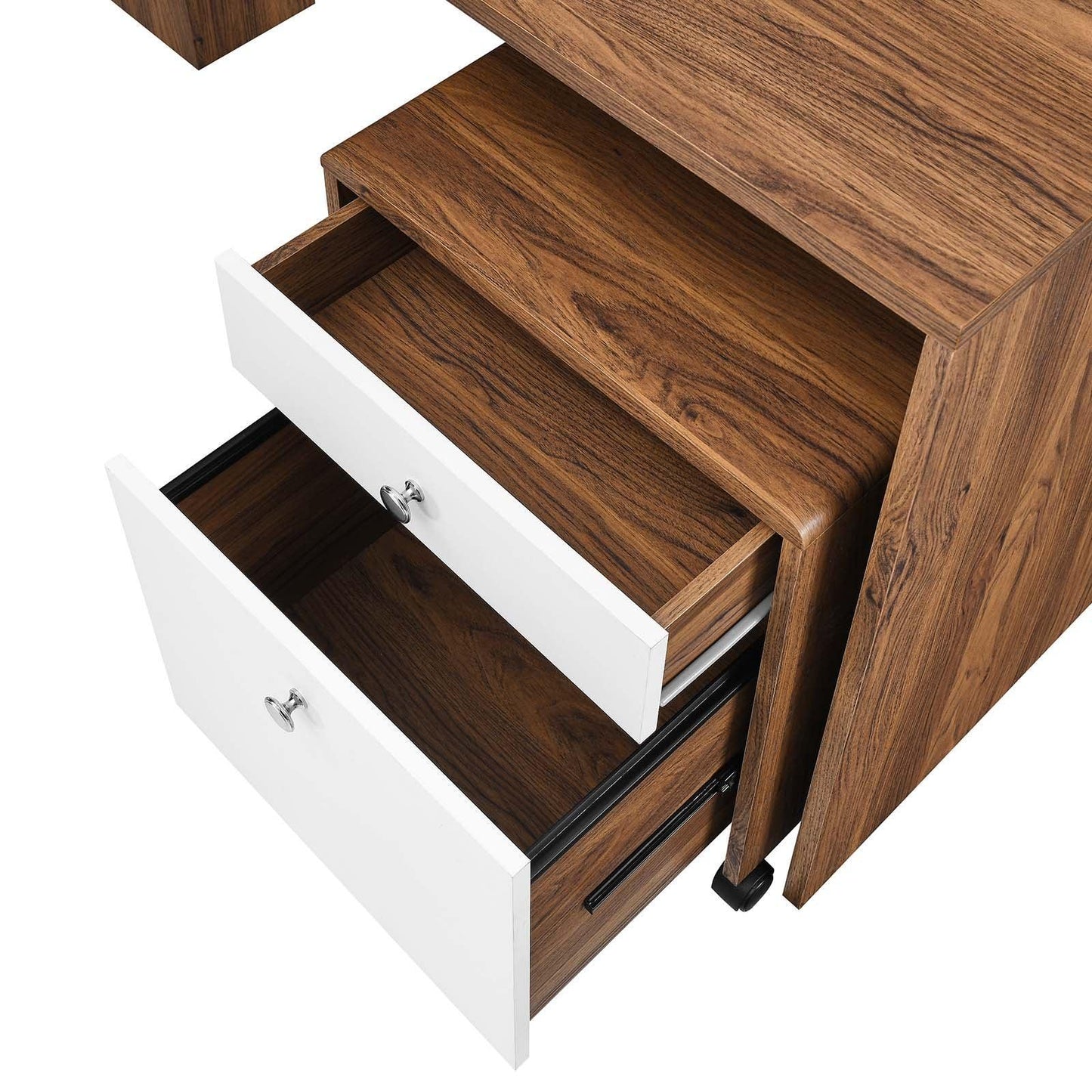 Modway Transmit Wood Desk and File Cabinet Set FredCo