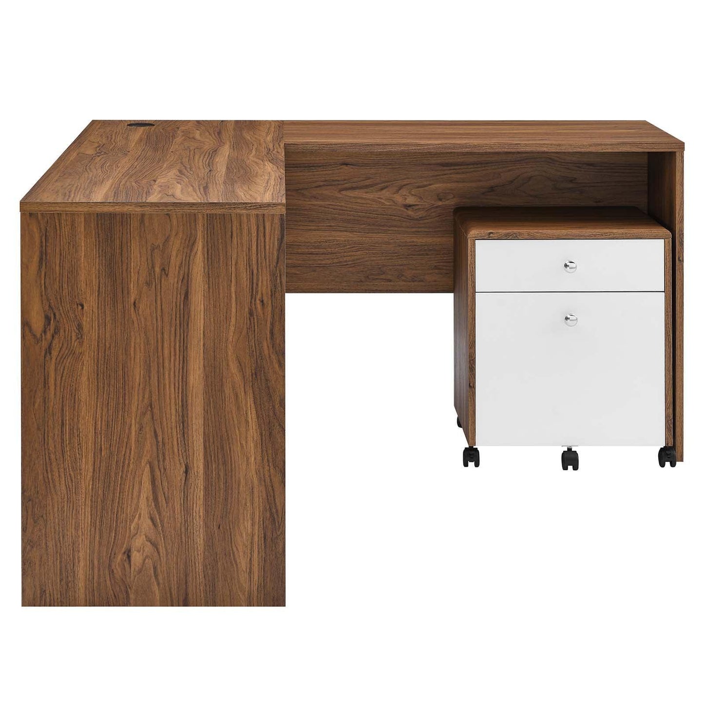 Modway Transmit Wood Desk and File Cabinet Set FredCo