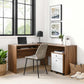 Modway Transmit Wood Desk and File Cabinet Set FredCo