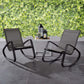 Modway Traveler Rocking Lounge Chair Outdoor Patio Mesh Sling Set of 2 FredCo