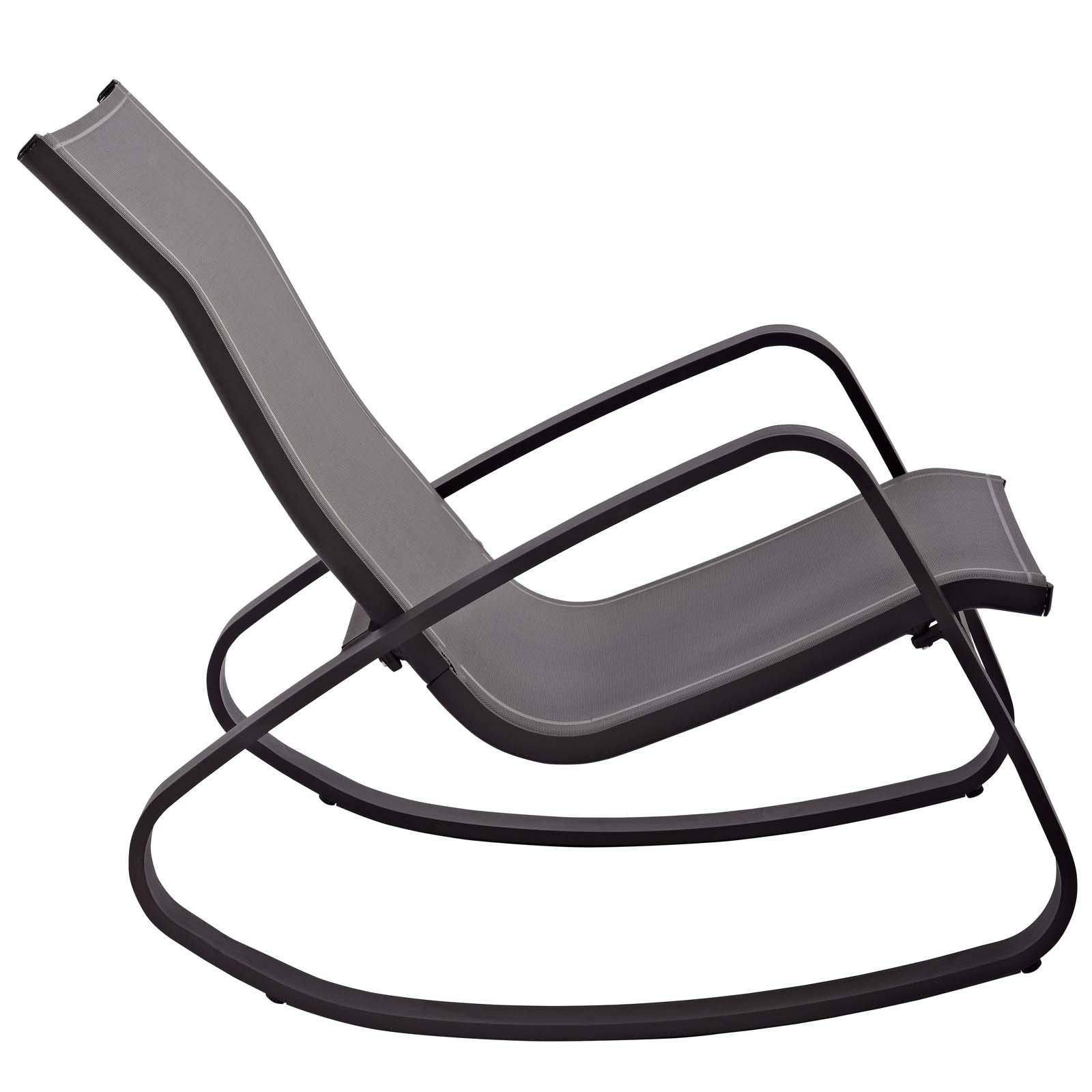 Modway Traveler Rocking Lounge Chair Outdoor Patio Mesh Sling Set of 2 FredCo