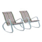 Modway Traveler Rocking Lounge Chair Outdoor Patio Mesh Sling Set of 2 FredCo