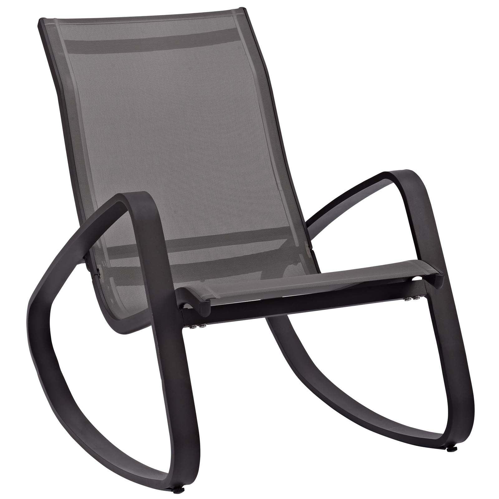 Modway Traveler Rocking Lounge Chair Outdoor Patio Mesh Sling Set of 2 FredCo