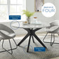 Modway Traverse 50" Round Performance Artificial Marble Dining Table FredCo