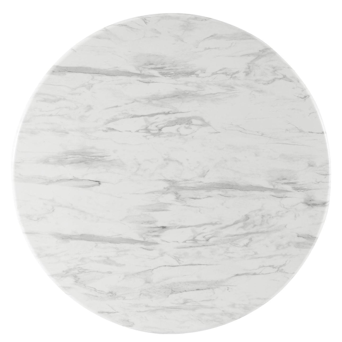Modway Traverse 50" Round Performance Artificial Marble Dining Table FredCo