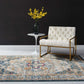 Modway Tribute Diantha Distressed Vintage Floral Persian Medallion Area Rug FredCo