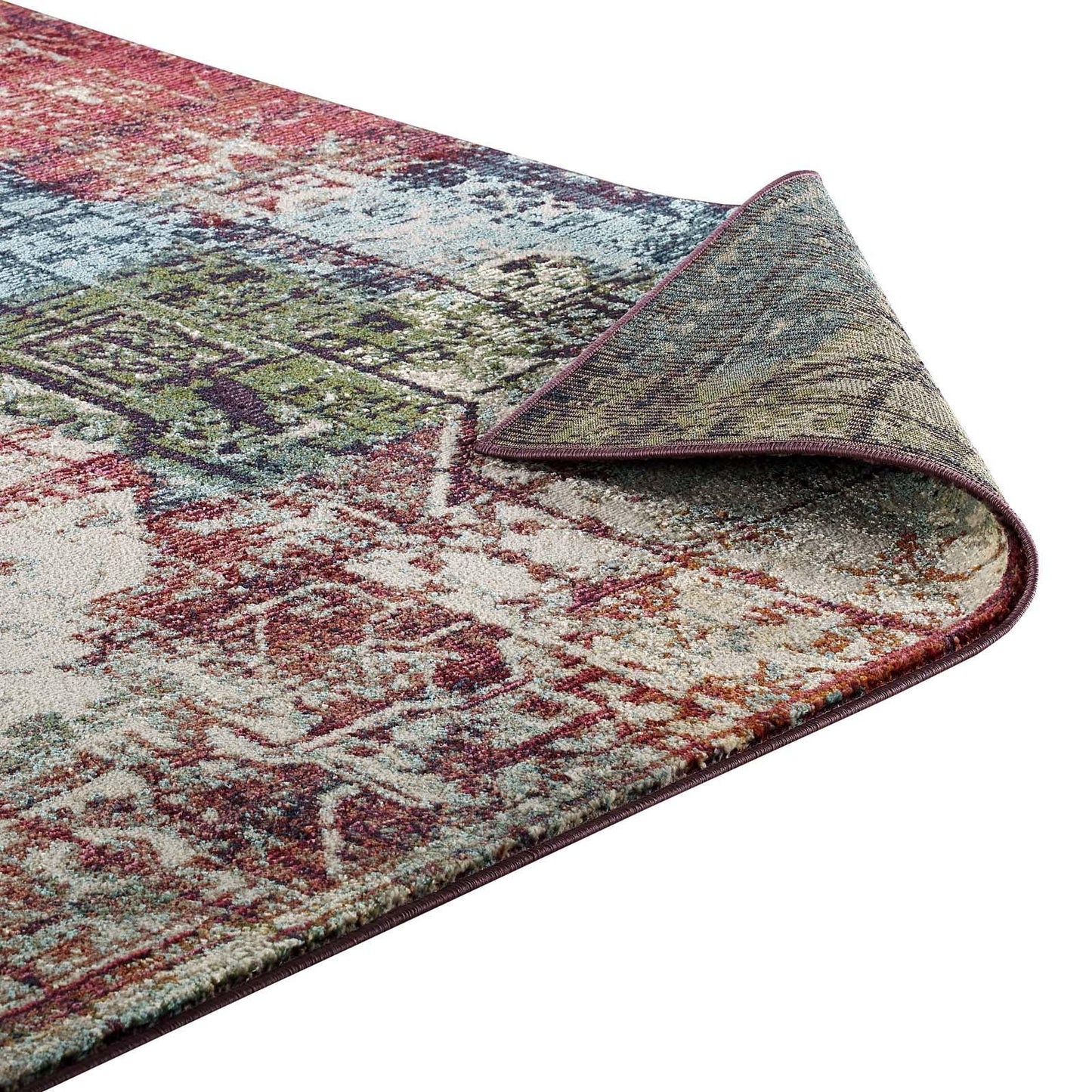 Modway Tribute Elowen Contemporary Modern Vintage Mosaic Area Rug FredCo