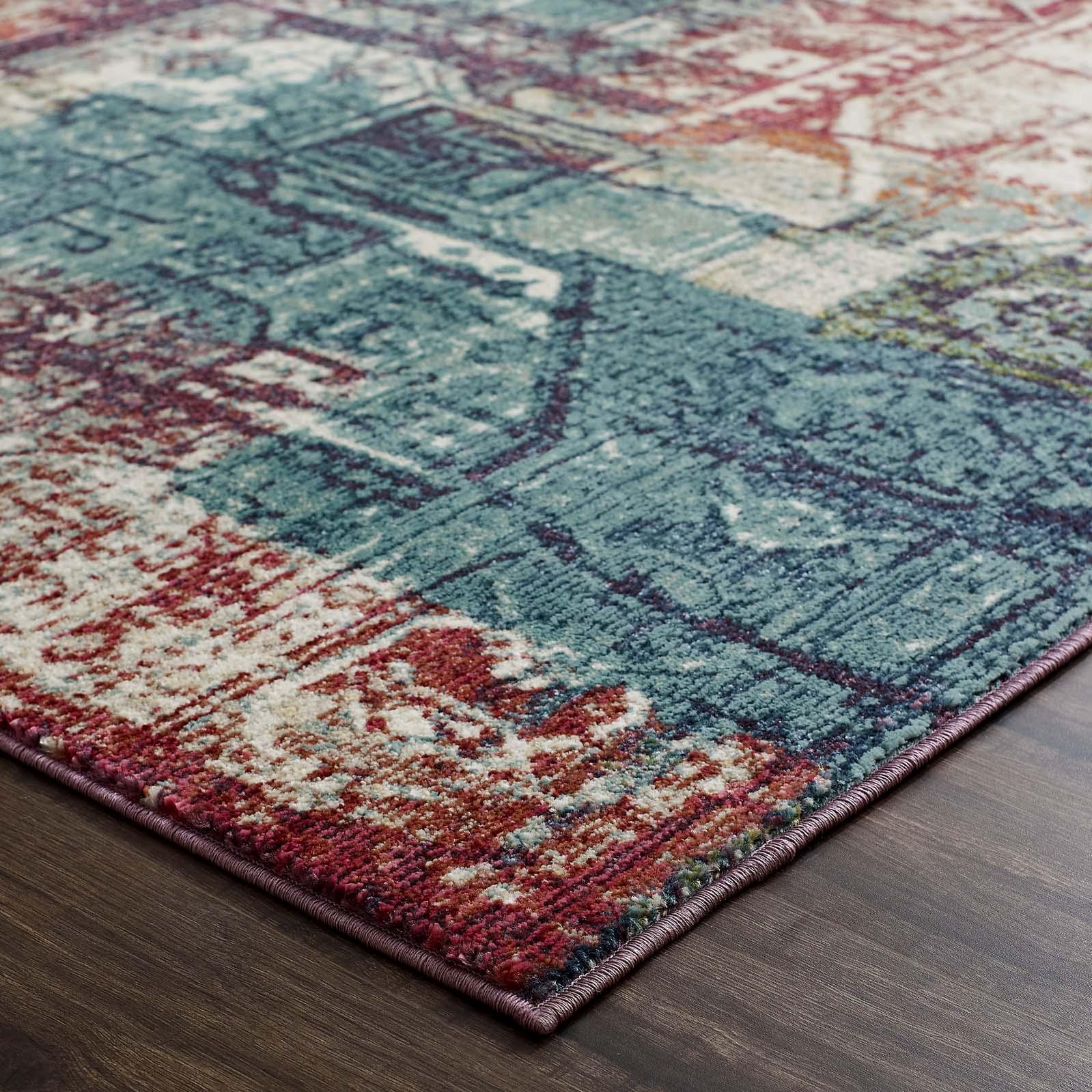 Modway Tribute Elowen Contemporary Modern Vintage Mosaic Area Rug FredCo