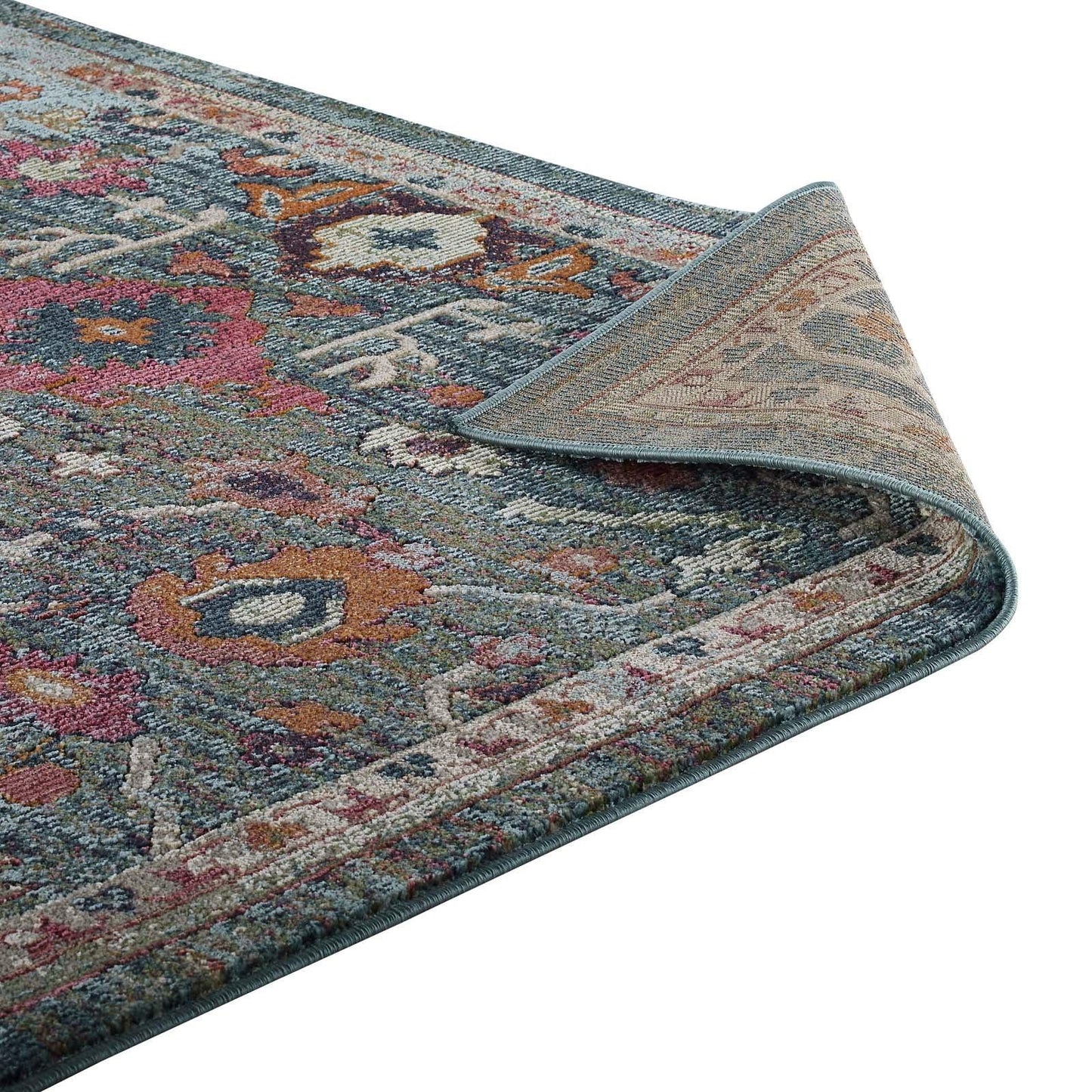 Modway Tribute Every Distressed Vintage Floral Area Rug FredCo