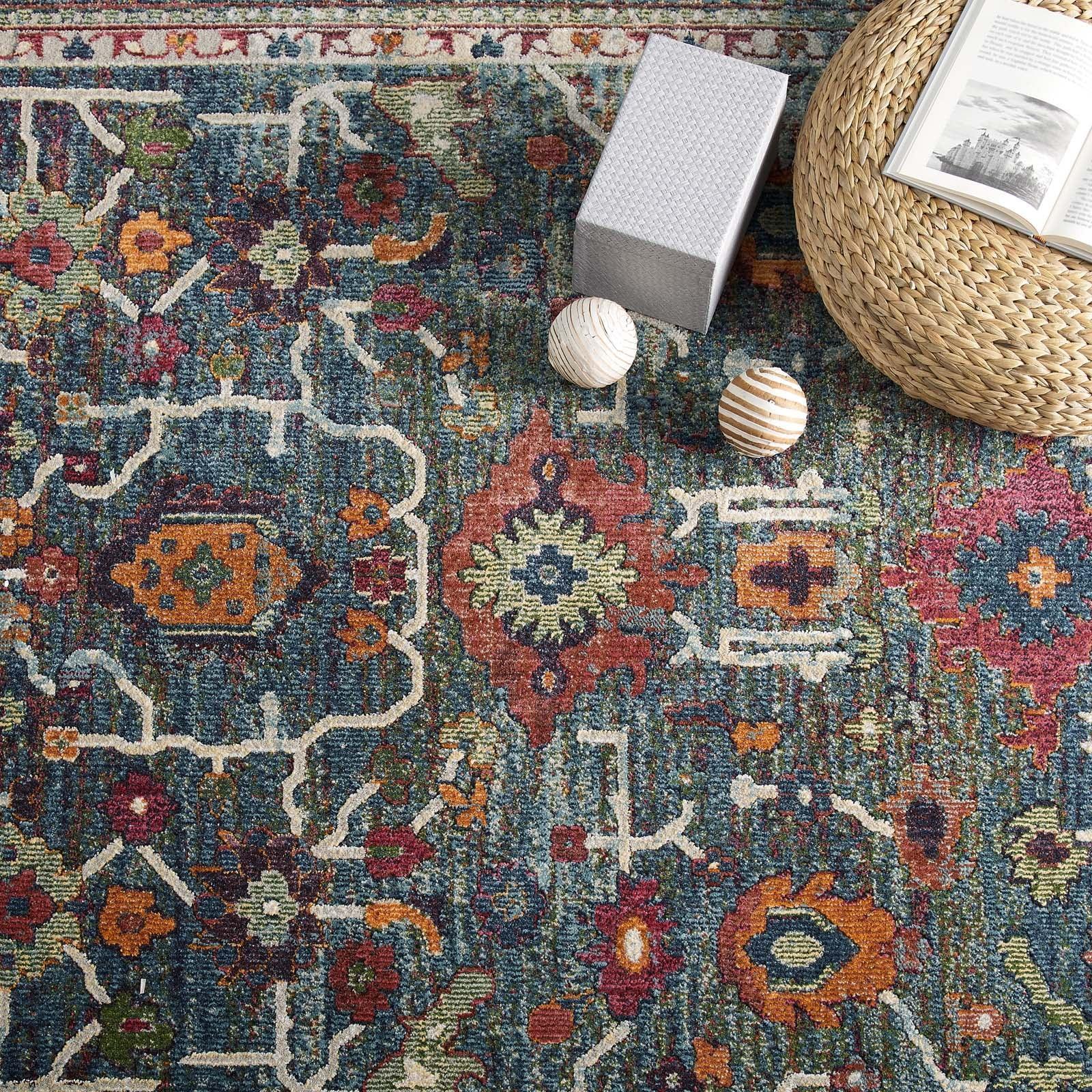 Modway Tribute Every Distressed Vintage Floral Area Rug FredCo