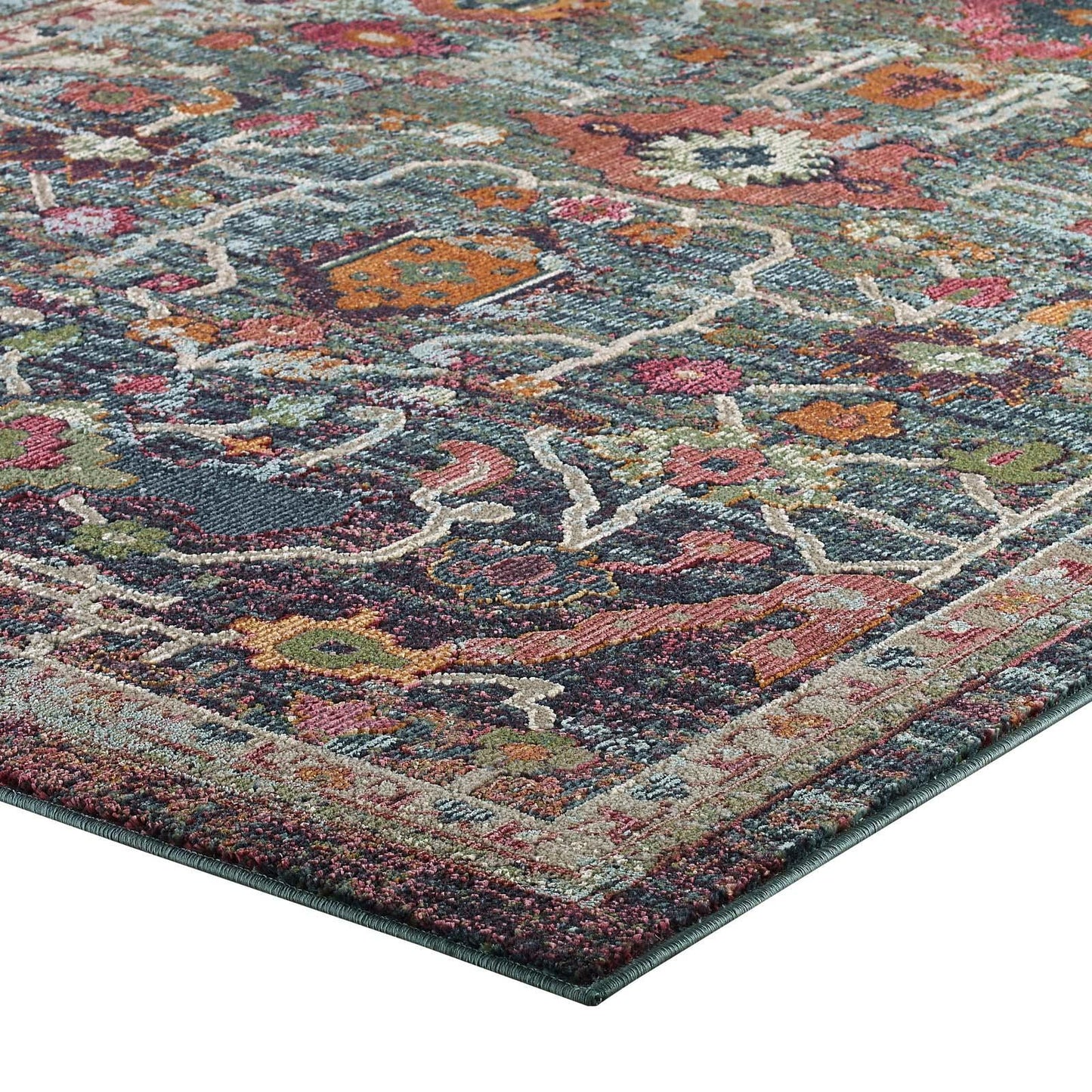 Modway Tribute Every Distressed Vintage Floral Area Rug FredCo