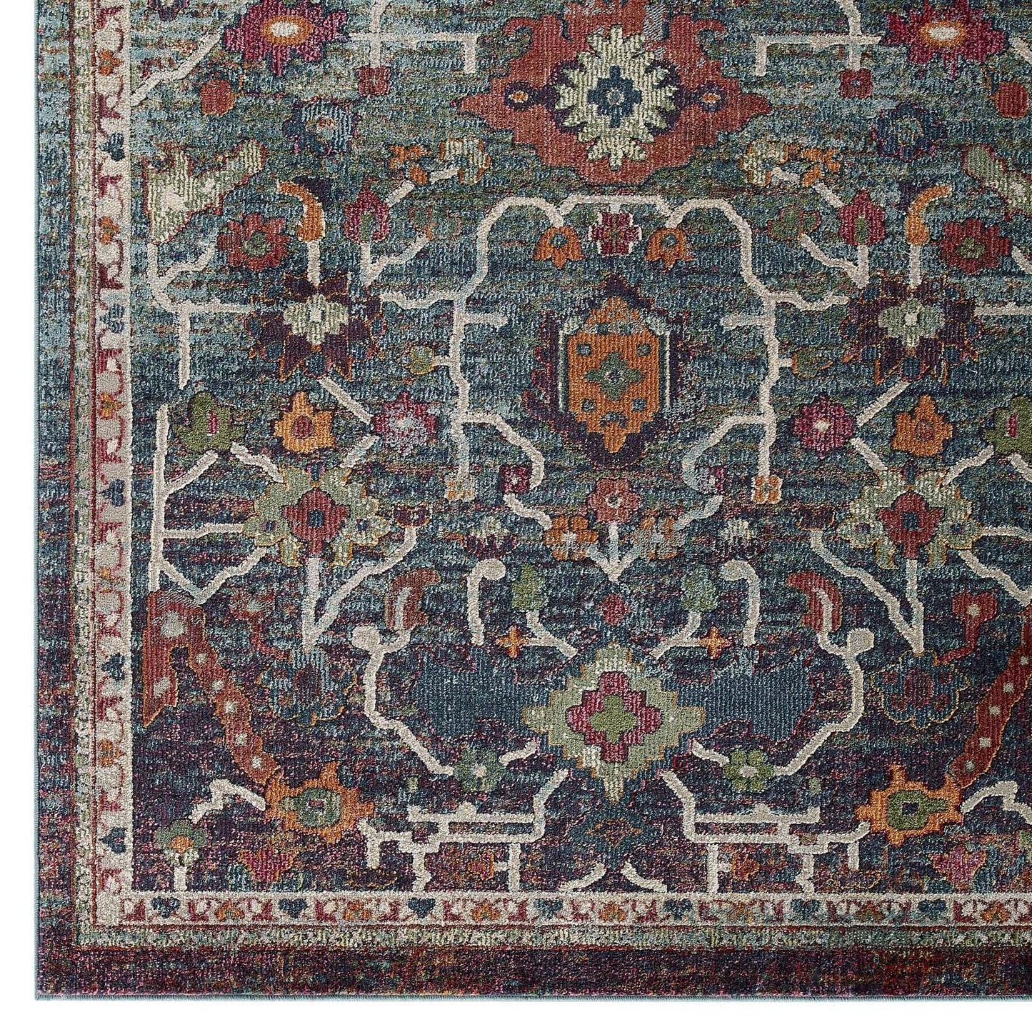 Modway Tribute Every Distressed Vintage Floral Area Rug FredCo
