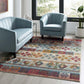 Modway Tribute Nala Distressed Vintage Floral Lattice Area Rug FredCo