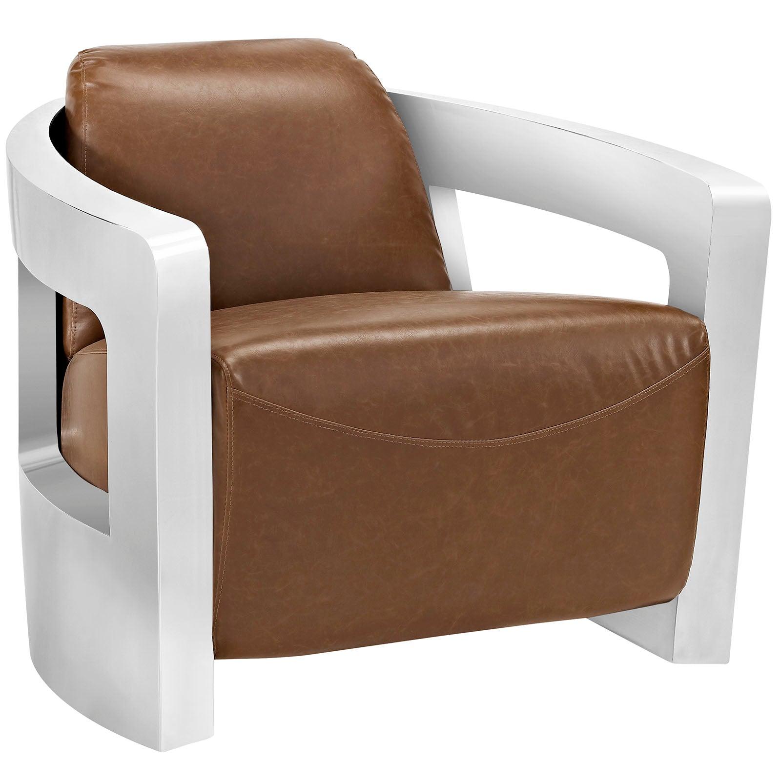 Modway Trip Leather Lounge Chair FredCo