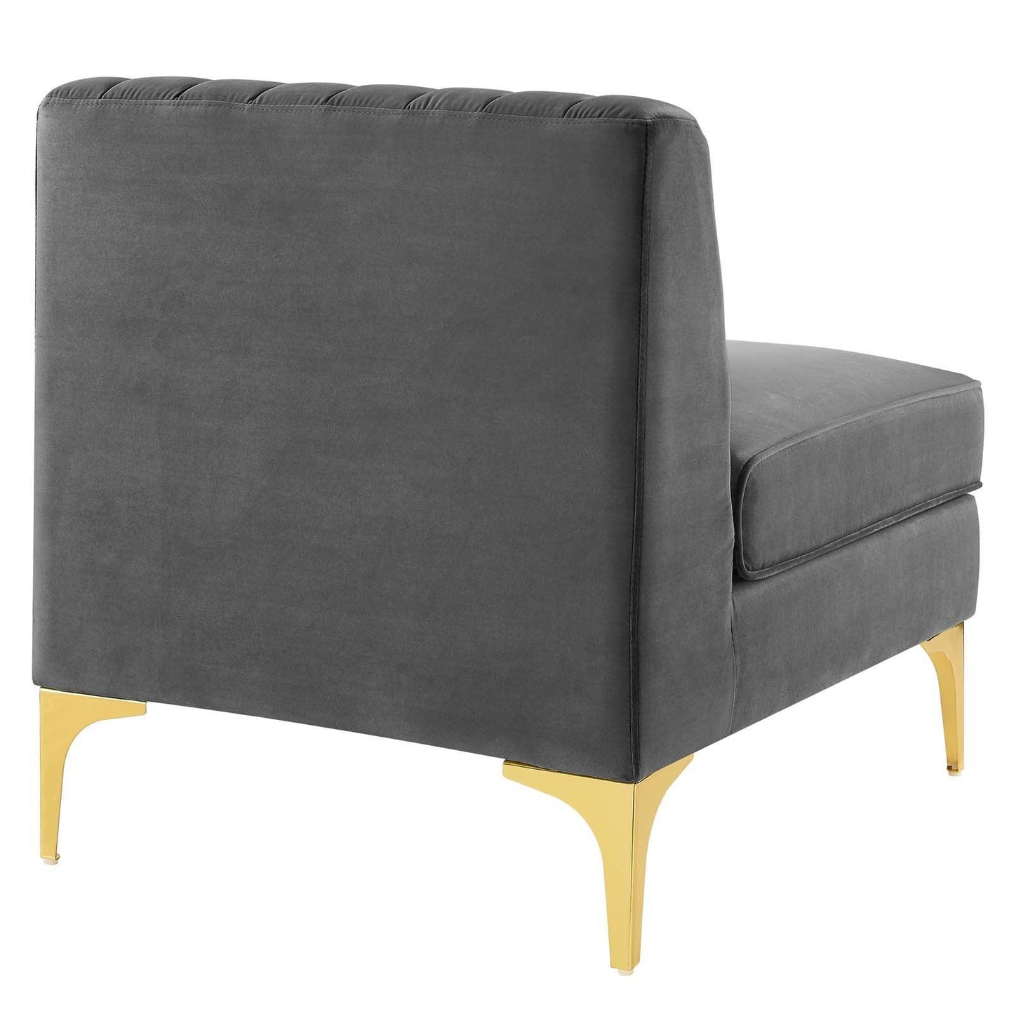 Modway Triumph Channel Tufted Performance Velvet 5-Piece Sectional Sofa, EEI-4350 FredCo
