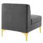 Modway Triumph Channel Tufted Performance Velvet 5-Piece Sectional Sofa, EEI-4350 FredCo