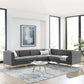 Modway Triumph Channel Tufted Performance Velvet 6-Piece Sectional Sofa, EEI-4352 FredCo