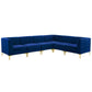 Modway Triumph Channel Tufted Performance Velvet 6-Piece Sectional Sofa, EEI-4352 FredCo