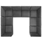 Modway Triumph Channel Tufted Performance Velvet 8-Piece Sectional Sofa, EEI-4353 FredCo