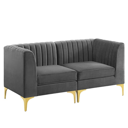 Modway Triumph Channel Tufted Performance Velvet Loveseat, EEI-4346 FredCo