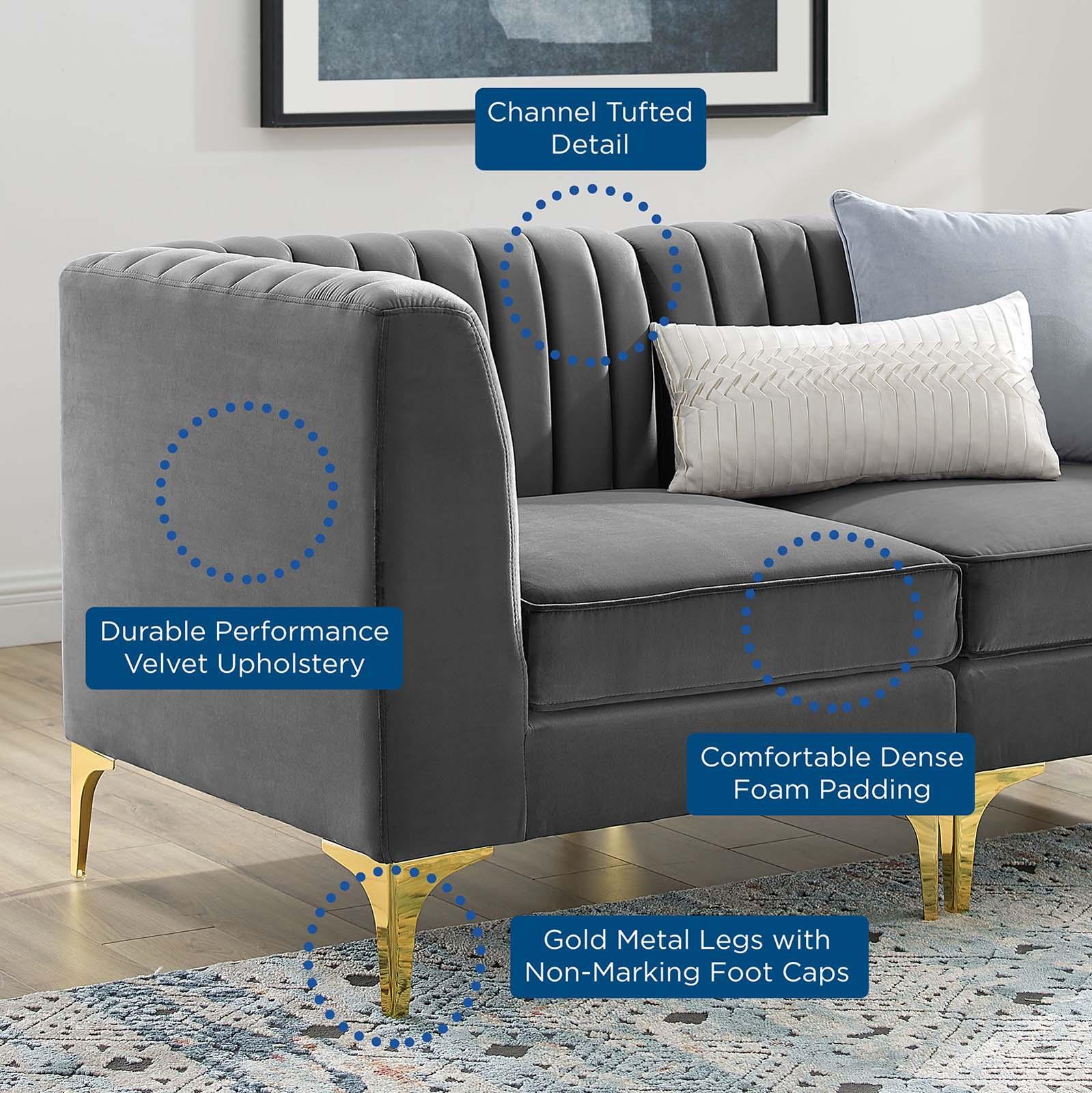 Modway Triumph Channel Tufted Performance Velvet Loveseat, EEI-4346 FredCo