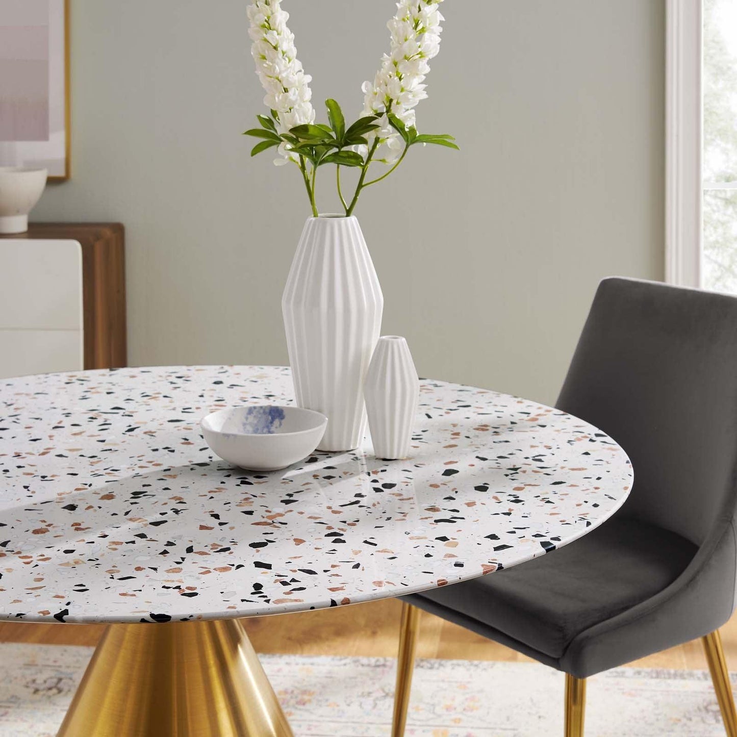Modway Tupelo 47" Round Terrazzo Dining Table FredCo
