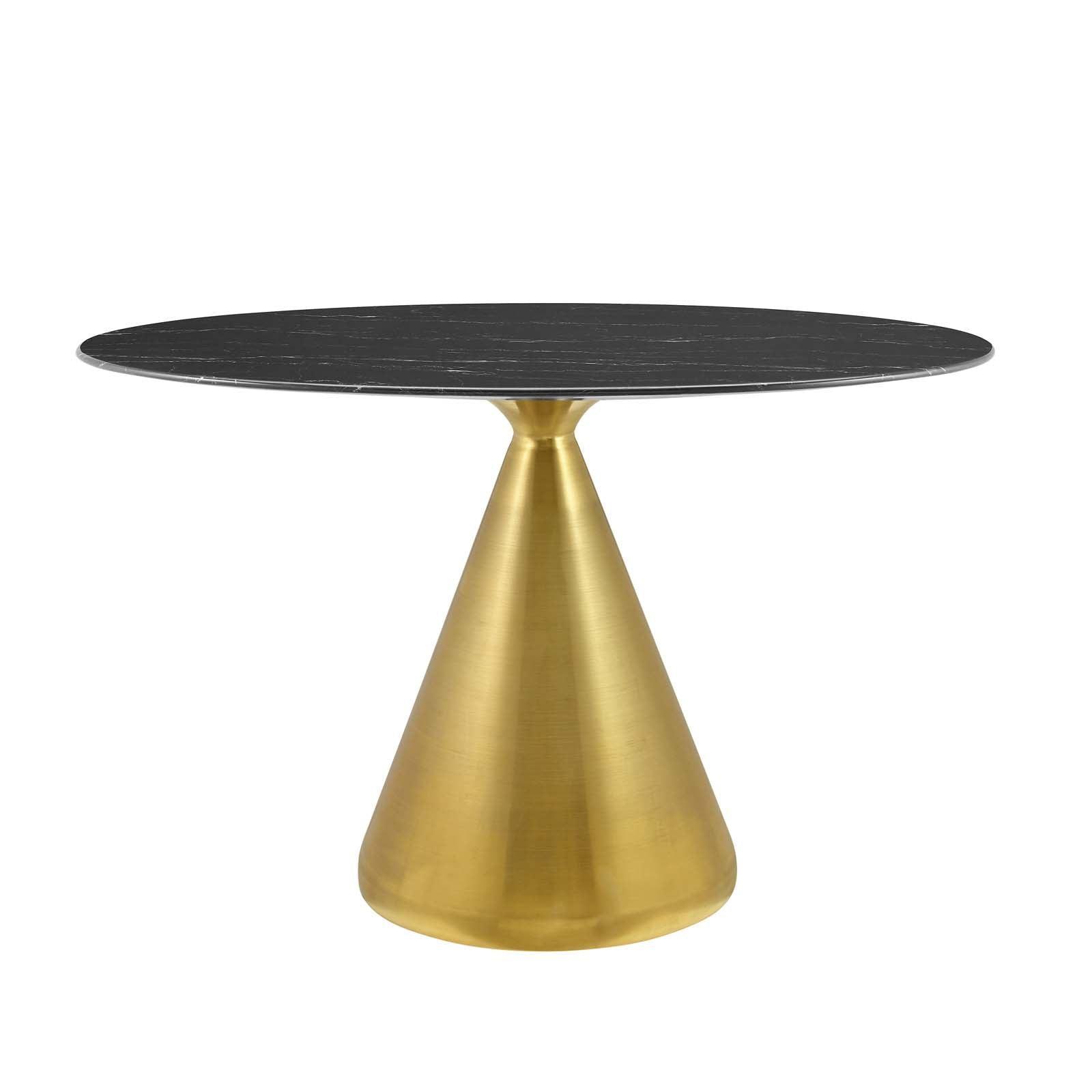 Modway Tupelo 48" Oval Artificial Marble Dining Table FredCo