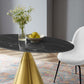 Modway Tupelo 48" Oval Artificial Marble Dining Table FredCo